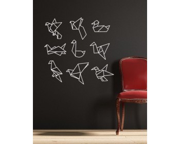 Origami Birds Vinyl Wall Decal Origami Birds Vinyl Wall Decal