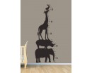 Animal Shilouette Tower Growth Chart