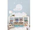 Moon, Clouds, and Stars Wall Decal