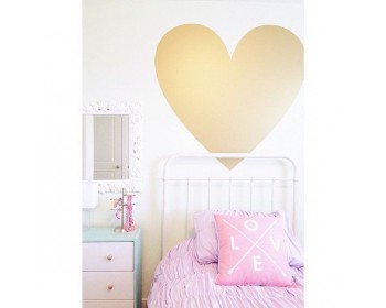 Gold heart decals, gold confetti hearts stickers
