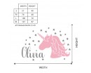 Unicorn with Customised Name Decal