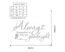Always Remember to Kiss Me Goodnight Decal