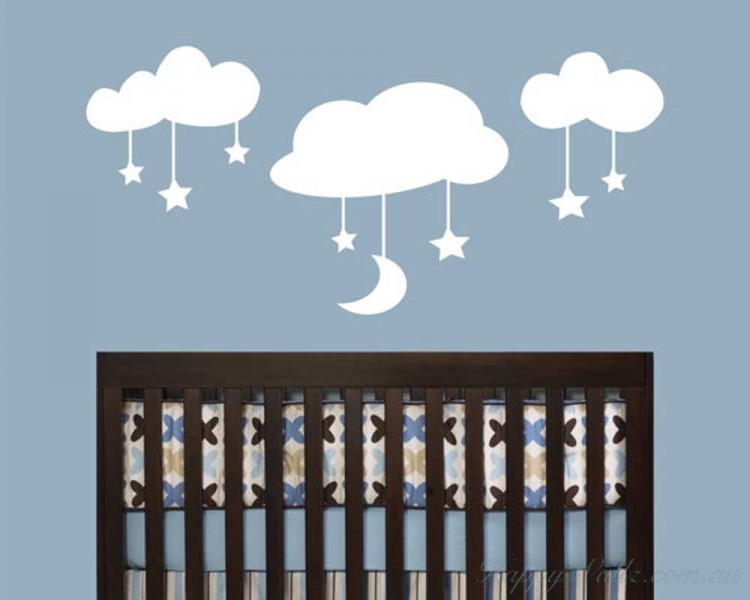 Moon and Stars on the Clouds Moon and Stars on the Clouds