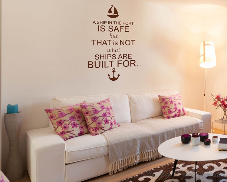 A Ship Quotes Wall Art Stickers