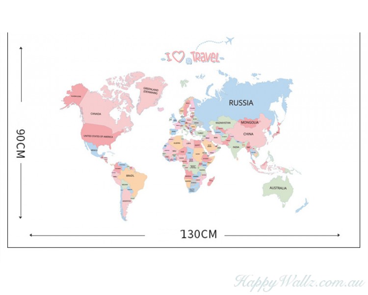 Large World Map Posters For Kids Wall Geography Educational Posters ...