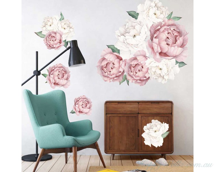 Elegant Peony Blossoms for Nursery and Living Room Decor
