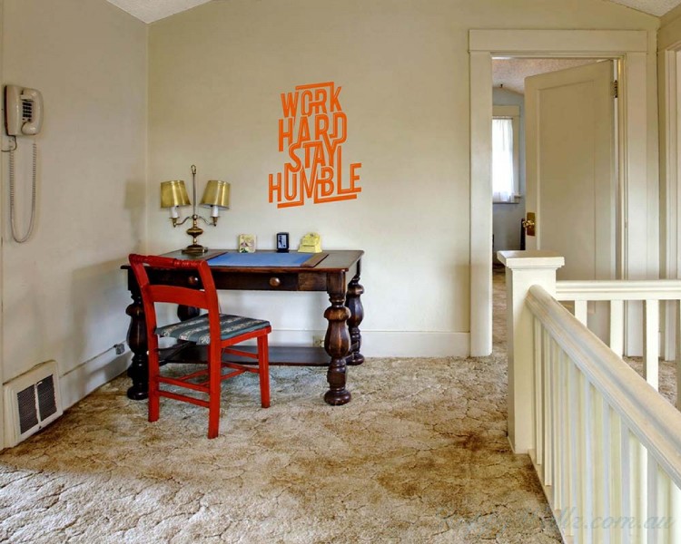 Work Hard Stay Humble Quotes Wall Art Stickers