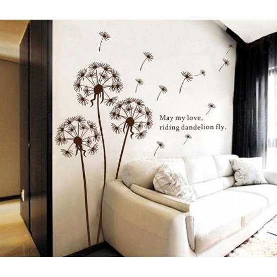 Dandelion Wall Decal with Quotes Vinyl Decals Modern Wall Art Stickers